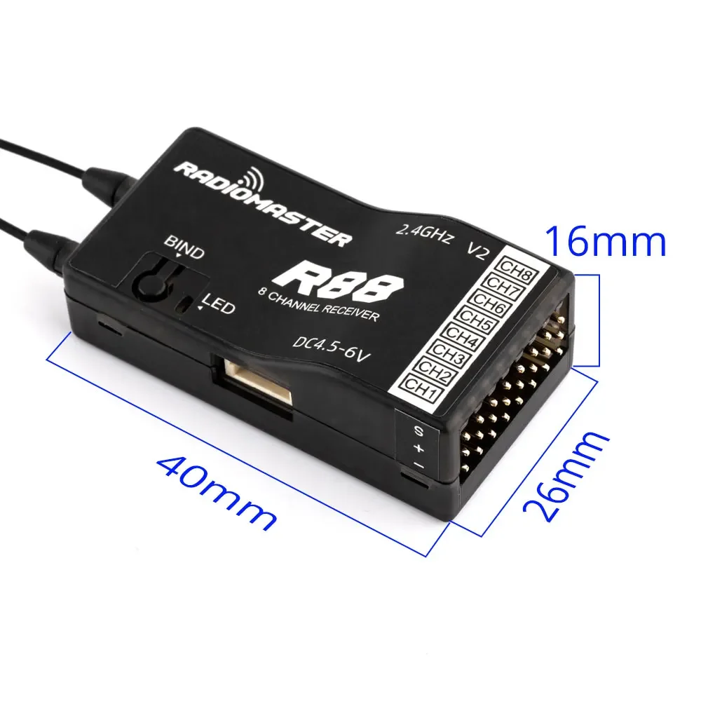 Receiver Sbus 8Ch - جهاز استقبال RadioMaster R88 V2.0 8ch