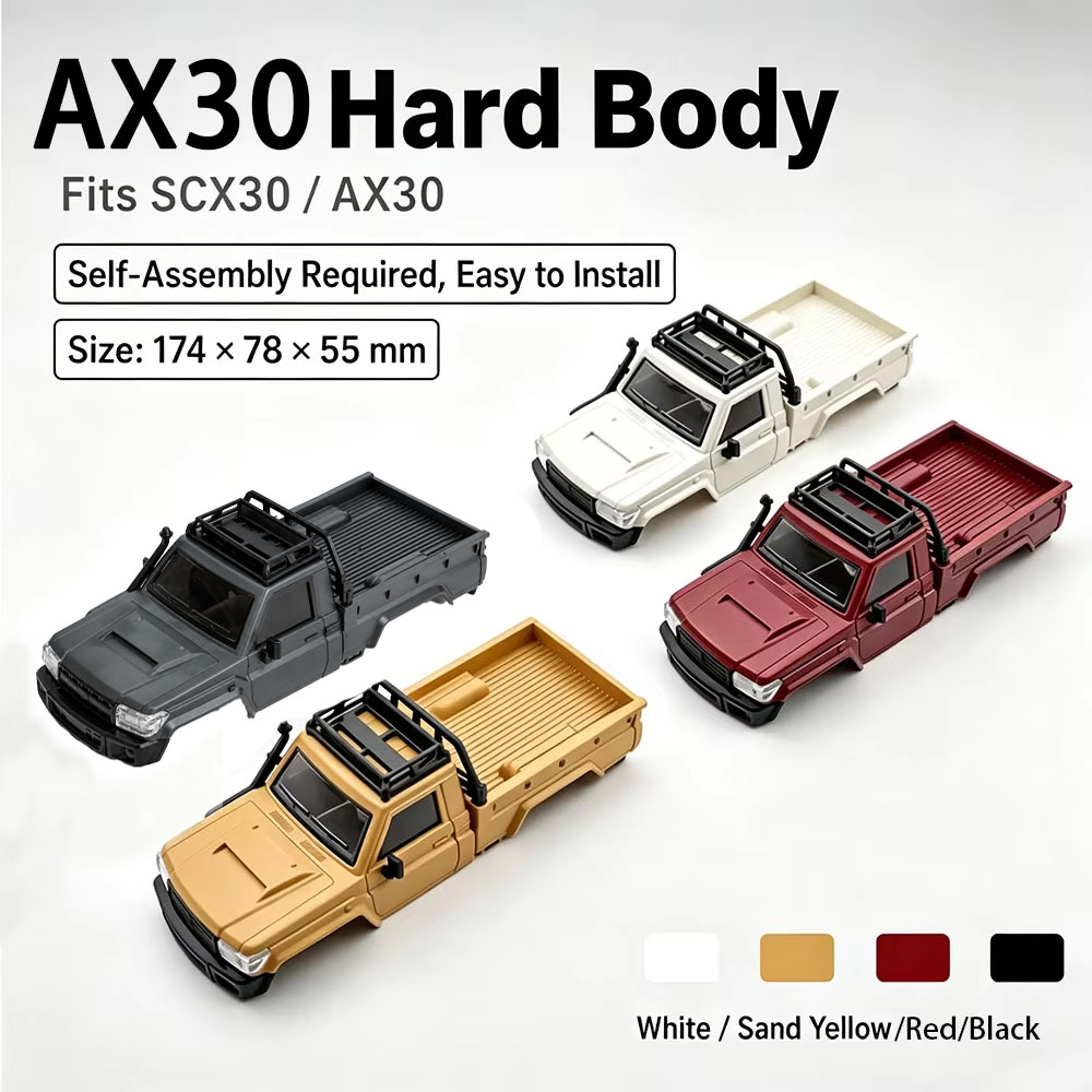 Rc Hobby Grade Truck - هيكل صلب لسيارة البيك أب AX30،
