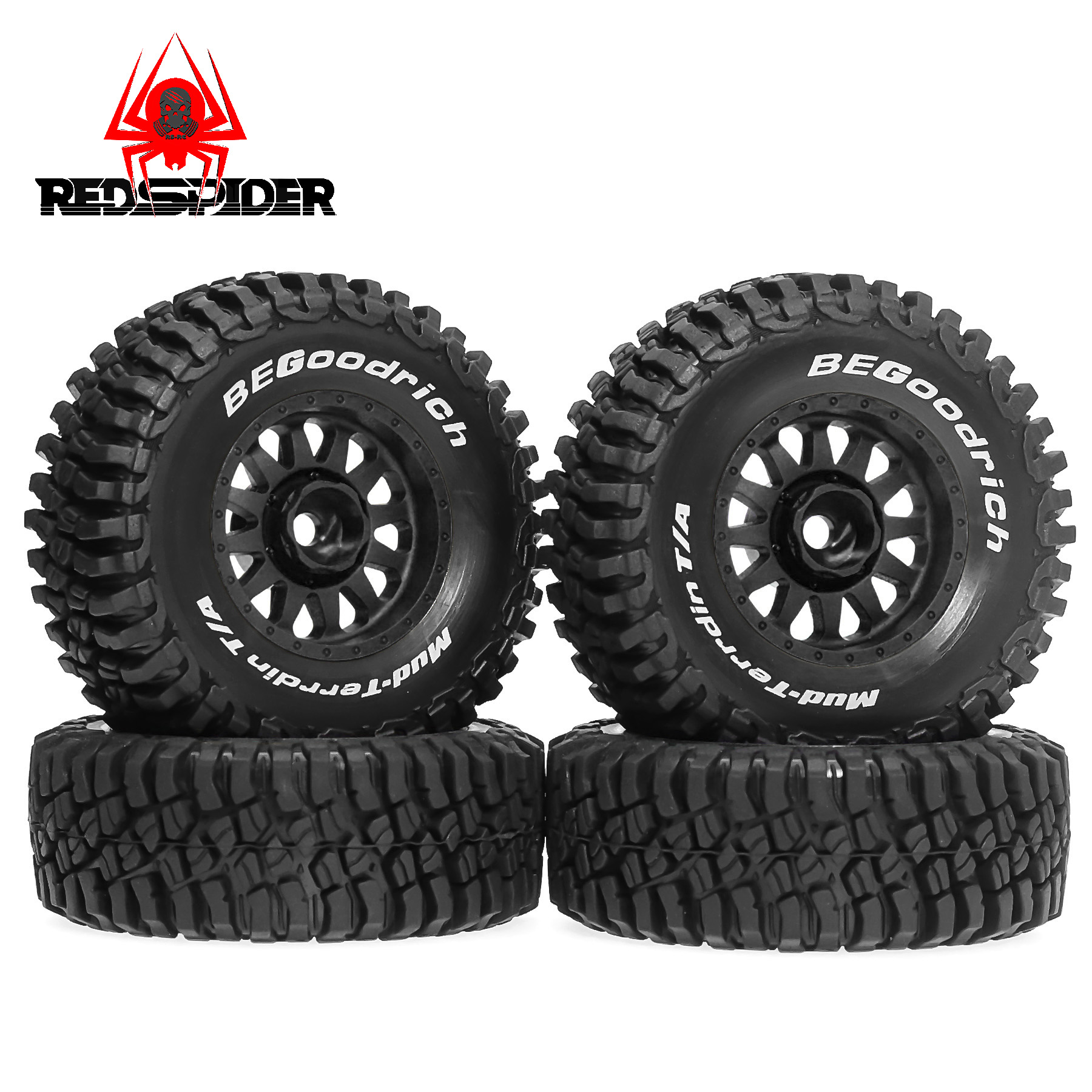 Rc Hobby Grade Truck - 4 قطع من إطارات وعجلات شاحنة