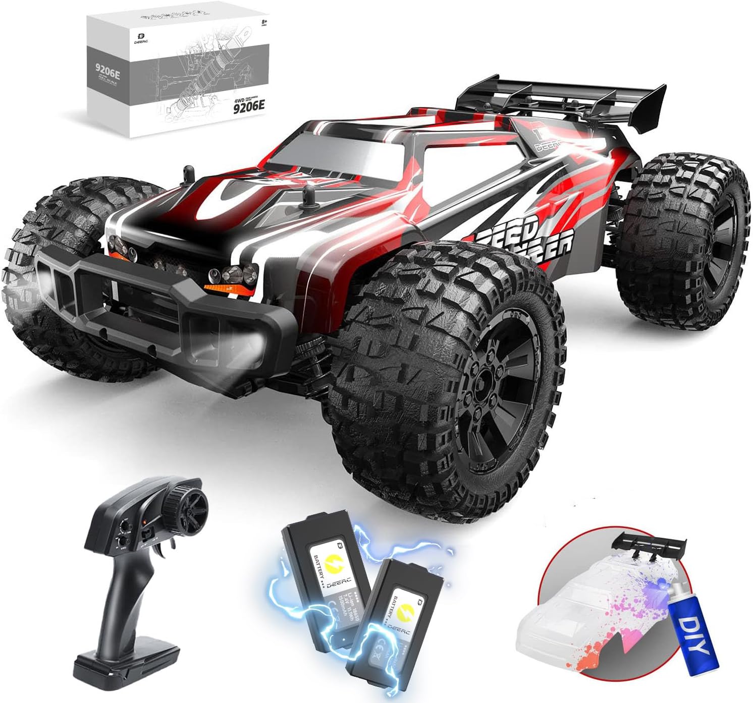 Rc Hobby Grade Monster Truck - سيارة تحكم عن بعد كبيرة بمقياس
