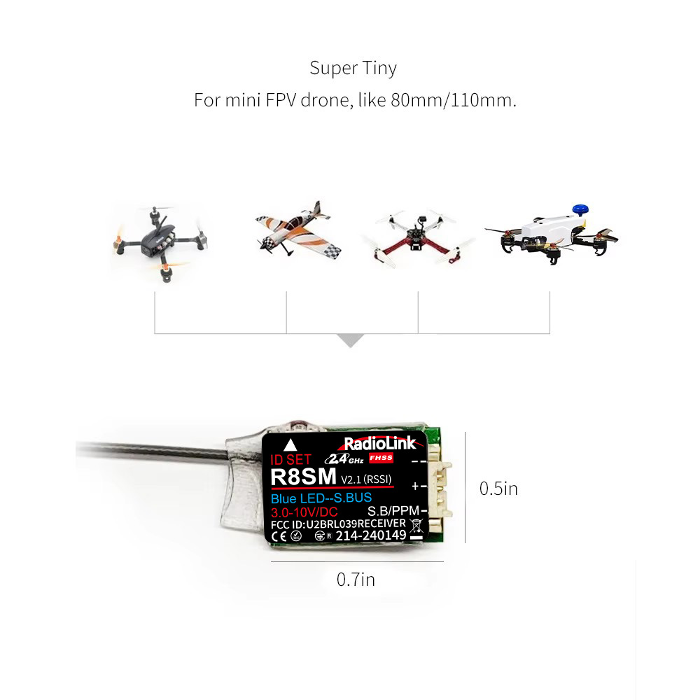 Receiver Sbus 8Ch - جهاز استقبال راديو لينك R8SM صغير