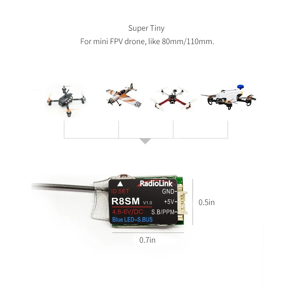جهاز استقبال Radiolink R8SM 8C - مراجعة Receiver Sbus 8Ch وسعره