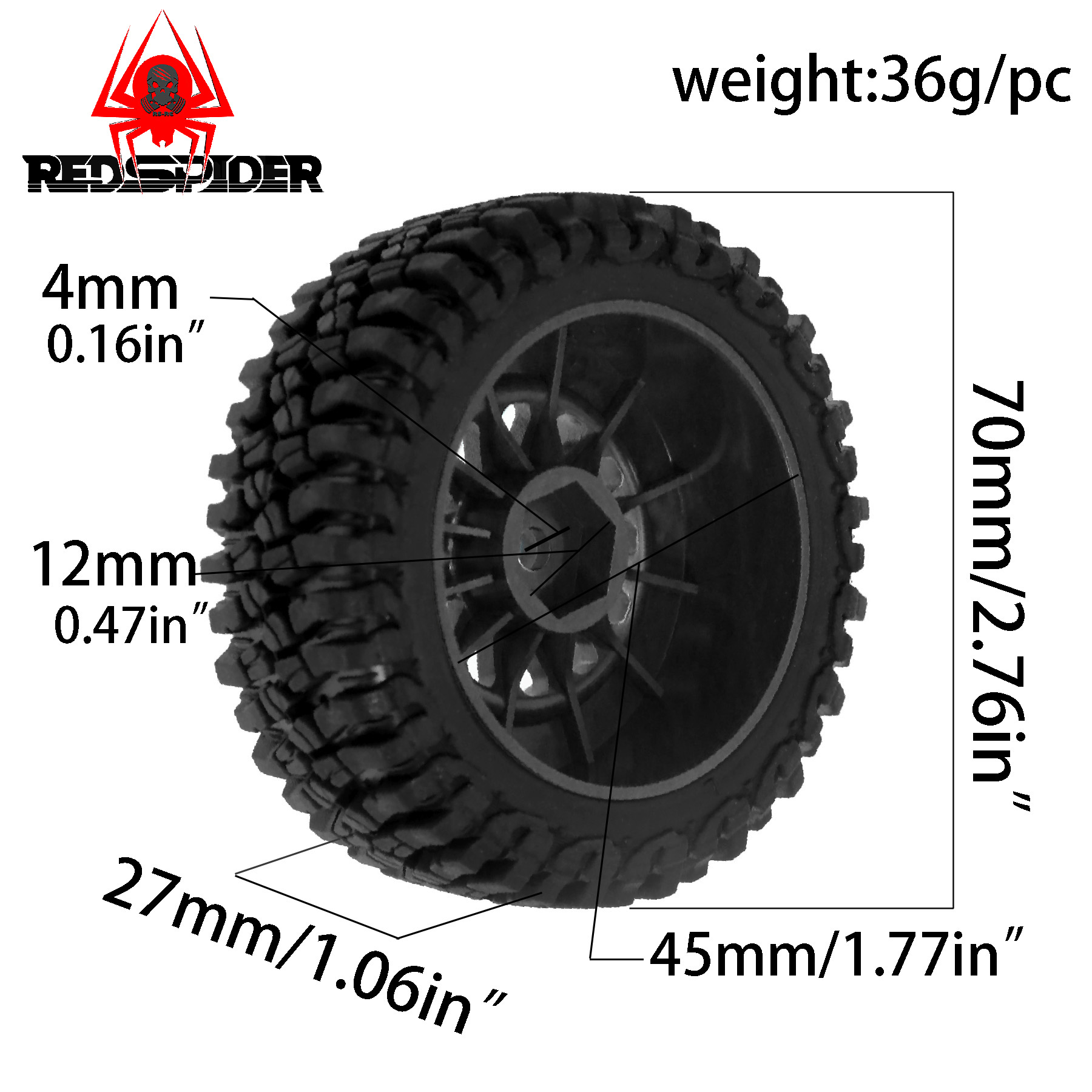 4 قطع من إطارات وعجلات شاحنة R - مراجعة Rc Hobby Grade Truck وسعره