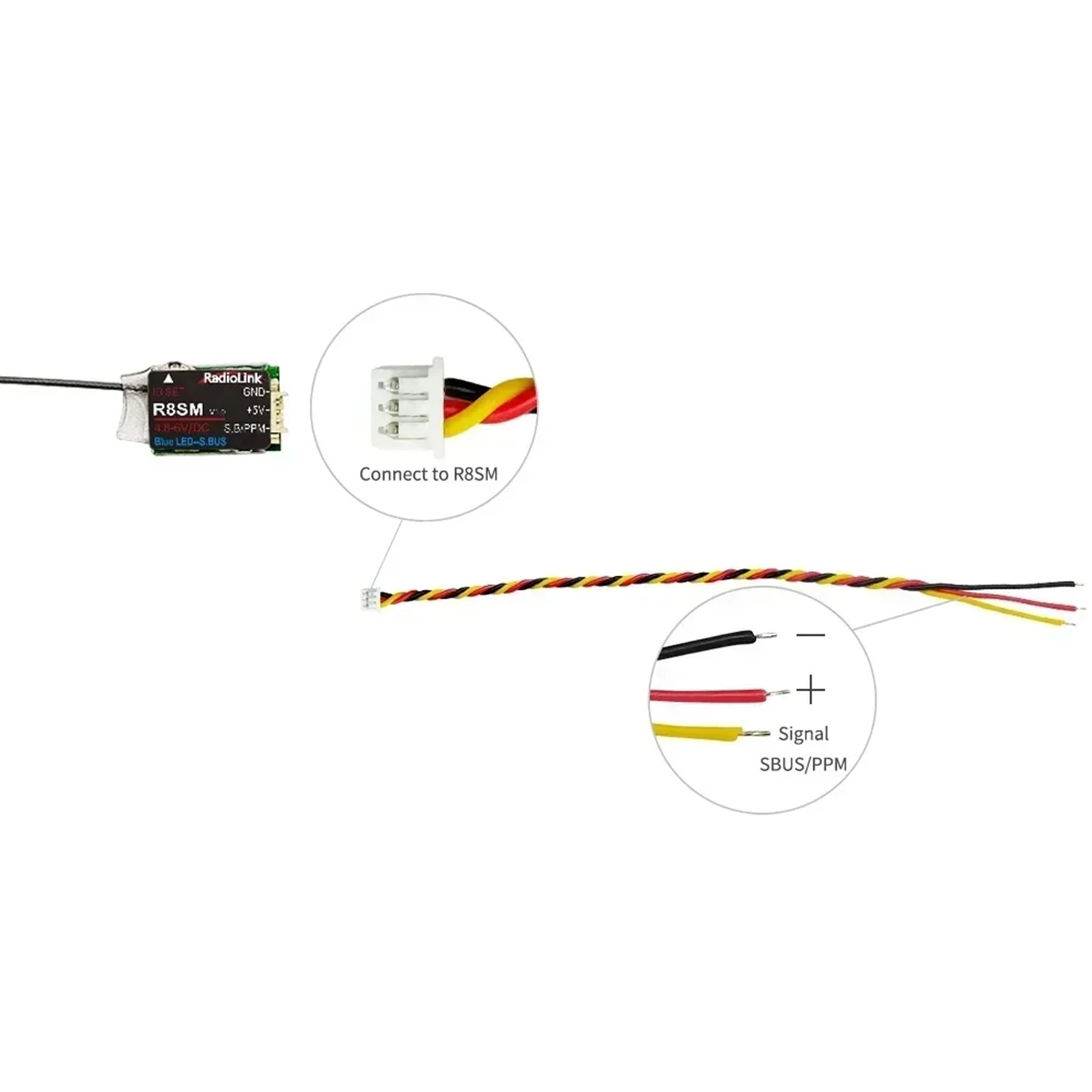 Radiolink R8SM 8 قنوات 2.4G اس - مراجعة Receiver Sbus 8Ch وسعره